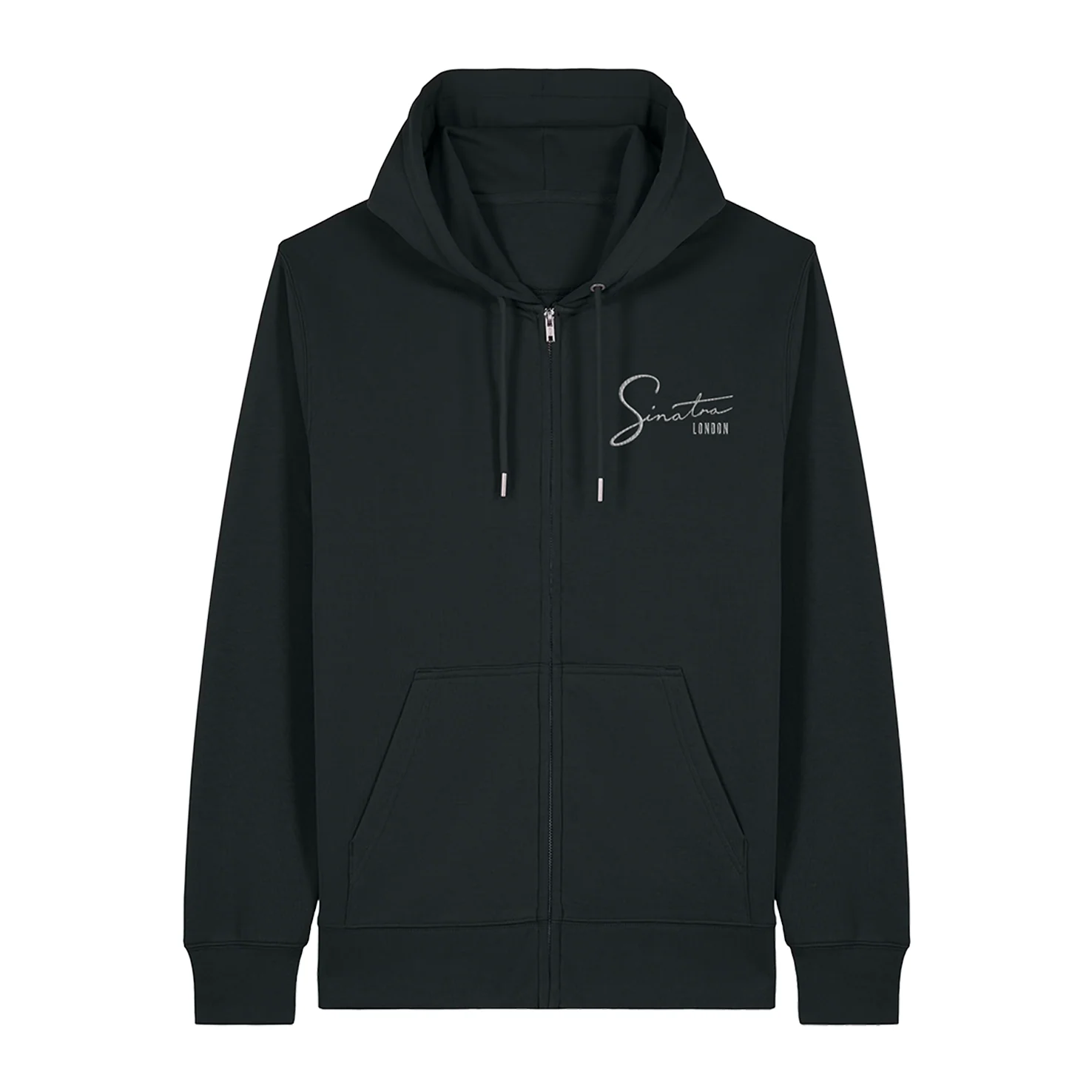 SINATRA Black Zipper Hoodie